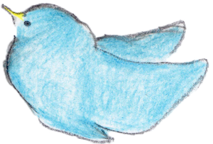 青い鳥のイラスト2