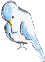 木に止まっている鳥のイラスト1